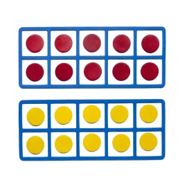 LEARNING ADVANTAGE Giant Magnetic Foam Ten Frames | Early Math Manipulative | 2 Frames with 20 Disks | Teach Number Concepts, Addition and Subtraction