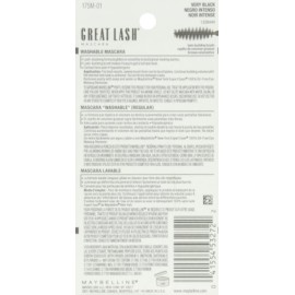 Maybelline New York Makeup Great Lash Washable Mascara, Brownish Black Volumizing Mascara, 0.43 fl oz