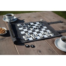 Sondergut Travel Chess Replacement Pieces - 32 Count- Flat Travel Size 2 CM Checkers Chessmen, Melamine Stones - One Side Blank for Checkers- for Travel Games, Standard Game Boards, Etc Sondergut Travel Chess Replacement Pieces - 32 Count- Flat Travel Size 2 CM Checkers Chessmen, Melamine Stones - One Side Blank for Checkers- for Travel Games, Standard Game Boards, Etc