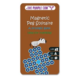 The Purple Cow Magnetic Peg Solitaire Puzzle Game for Kids. Handheld Game. Reduced Screen time! Big TIME !.