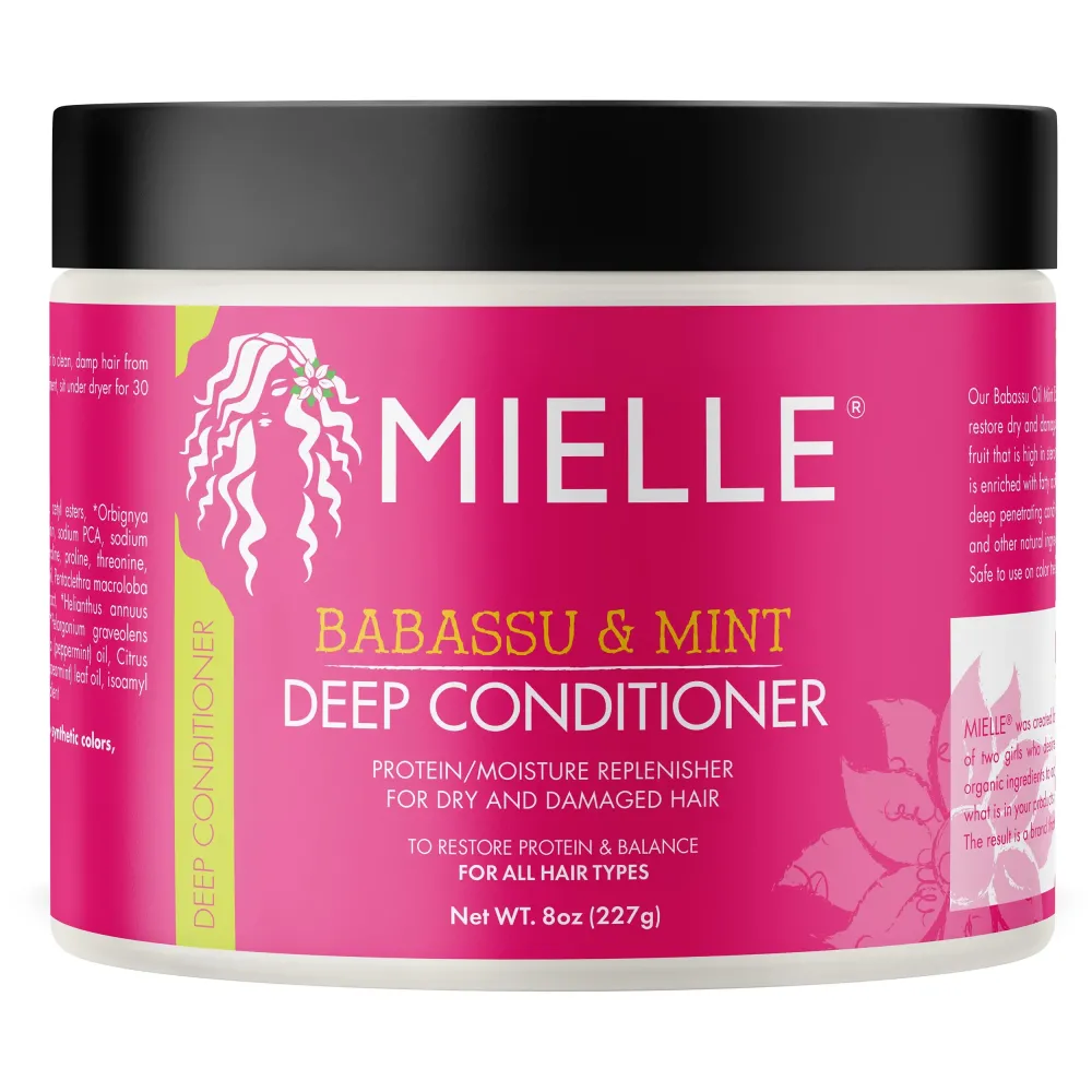 Mielle Organics Babassu & Mint Deep Conditioner with Protein, Moisturizing & Conditioning Deep Treatment, Hydrating Repair for Dry, Damaged, & Frizzy Hair, 8-Ounces Mielle Organics Babassu & Mint Deep Conditioner with Protein, Moisturizing & Conditioning Deep Treatment, Hydrating Repair for Dry, Damaged, & Frizzy Hair, 8-Ounces