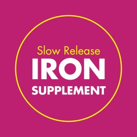 Slow Fe 45mg Iron Supplement for Iron Deficiency, Slow Release, High Potency, Easy to Swallow Tablets - 60 Count
