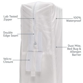 Sealy Baby SafetyCase Protective Waterproof Fitted Zippered Infant Crib Mattress Protector Pad and Toddler Bed Cover Encasement, Bug and Allergy Protection, Machine Washable, 52 x 28- White Sealy Baby SafetyCase Protective Waterproof Fitted Zippered Infant Crib Mattress Protector Pad and Toddler Bed Cover Encasement, Bug and Allergy Protection, Machine Washable, 52 x 28- White