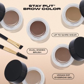 Milani Stay Put Brow Color - Dark Brown (0.09 Ounce) Vegan, Cruelty-Free Eyebrow Color that Fills and Shapes Brows