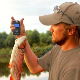 Dr.meter Fish Scale Luggage Scale - PS01 110lb/50kg Backlit LCD Display Digital Scale with Built-in Measuring Tape - Fishing Scale with 2 AAA Batteries, Pocket Size - Fishing Gifts for Men Dr.meter Fish Scale Luggage Scale - PS01 110lb/50kg Backlit LCD Display Digital Scale with Built-in Measuring Tape - Fishing Scale with 2 AAA Batteries, Pocket Size - Fishing Gifts for Men