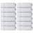 WhiteClassic Luxury Cotton Washcloths - Large Hotel Spa Bathroom Face Towel | 12 Pack | White