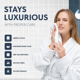 WhiteClassic Luxury Cotton Washcloths - Large Hotel Spa Bathroom Face Towel | 12 Pack | White WhiteClassic Luxury Cotton Washcloths - Large Hotel Spa Bathroom Face Towel | 12 Pack | White