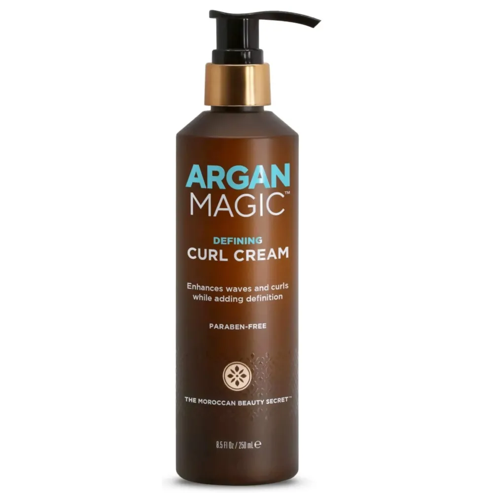 ARGAN MAGIC Defining Curl Cream - Enhances Waves and Curls While Adding Definition | Conditions, Detangles, and Reduces Frizz | Paraben Free (8.5 Ounce / 250 Milliliter) ARGAN MAGIC Defining Curl Cream - Enhances Waves and Curls While Adding Definition | Conditions, Detangles, and Reduces Frizz | Paraben Free (8.5 Ounce / 250 Milliliter)