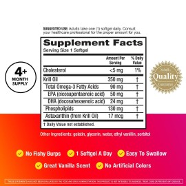 MegaRed - Omega-3 Krill Oil 350mg Softgels (130 Count in A Bottle), EPA & DHA Omega-3 Fatty Acids with No Fishy Aftertaste Unlike Fish Oil, Contains Antioxidant Astaxanthin MegaRed - Omega-3 Krill Oil 350mg Softgels (130 Count in A Bottle), EPA & DHA Omega-3 Fatty Acids with No Fishy Aftertaste Unlike Fish Oil, Contains Antioxidant Astaxanthin