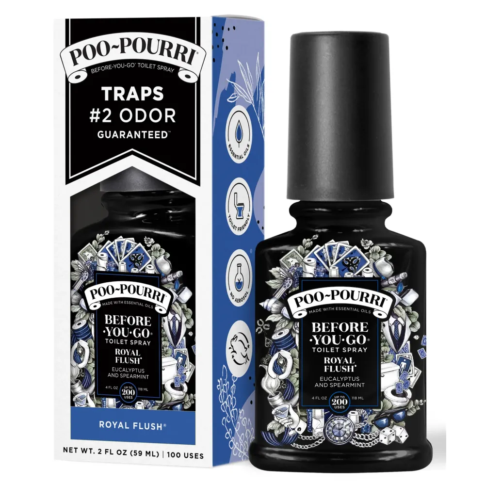 Poo-Pourri Before-You-Go Toilet Spray, Royal Flush, 2 Fl Oz - Eucalyptus and Spearmint Poo-Pourri Before-You-Go Toilet Spray, Royal Flush, 2 Fl Oz - Eucalyptus and Spearmint