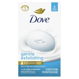 Dove Beauty Bar Gentle Exfoliating With Mild Cleanser 6 Bars More Moisturizing Than Bar Soap For Softer And Smoother Skin 3.75 oz Dove Beauty Bar Gentle Exfoliating With Mild Cleanser 6 Bars More Moisturizing Than Bar Soap For Softer And Smoother Skin 3.75 oz