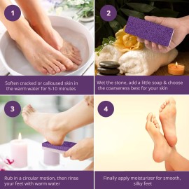 Love Natural Pumice Stone for Feet - Ultimate 2-in-1 Scrubber and Professional Exfoliating Rock for Feet Hands Body Care - Pumice Stone for Dead Skin & Callus Removal (Purple) Love Natural Pumice Stone for Feet - Ultimate 2-in-1 Scrubber and Professional Exfoliating Rock for Feet Hands Body Care - Pumice Stone for Dead Skin & Callus Removal (Purple)