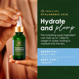 Tree of Life Beauty Hyaluronic Acid Serum, Skin Brightening Face Oil for Dark and Age Spots, Facial Serums for Dry and Sensitive Skin Care with Vitamin E for Soft Smooth Skin, 2 Fl Oz Tree of Life Beauty Hyaluronic Acid Serum, Skin Brightening Face Oil for Dark and Age Spots, Facial Serums for Dry and Sensitive Skin Care with Vitamin E for Soft Smooth Skin, 2 Fl Oz