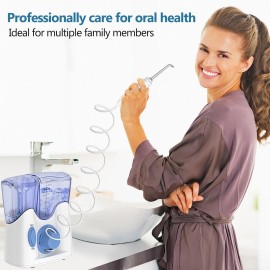 H2ofloss Dental Water Flosser for Teeth Cleaning with 13 Multifunctional Tips&800ml Capacity, Professional Countertop Oral Irrigator Quiet Design(HF-9) H2ofloss Dental Water Flosser for Teeth Cleaning with 13 Multifunctional Tips&800ml Capacity, Professional Countertop Oral Irrigator Quiet Design(HF-9)