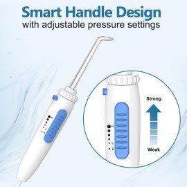 H2ofloss Dental Water Flosser for Teeth Cleaning with 13 Multifunctional Tips&800ml Capacity, Professional Countertop Oral Irrigator Quiet Design(HF-9) H2ofloss Dental Water Flosser for Teeth Cleaning with 13 Multifunctional Tips&800ml Capacity, Professional Countertop Oral Irrigator Quiet Design(HF-9)