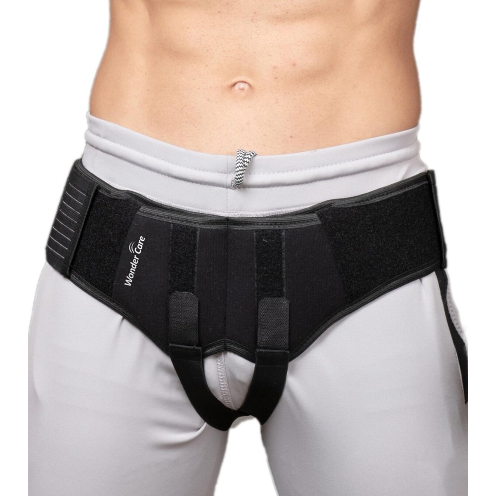 Wonder Care - Inguinal Hernia Support Belt Groin Truss Brace Post Surgery Hernia Pain Relief, Two Compression Pressure Foam Pads, Adjustable Elastic straps-A107 M Wonder Care - Inguinal Hernia Support Belt Groin Truss Brace Post Surgery Hernia Pain Relief, Two Compression Pressure Foam Pads, Adjustable Elastic straps-A107 M