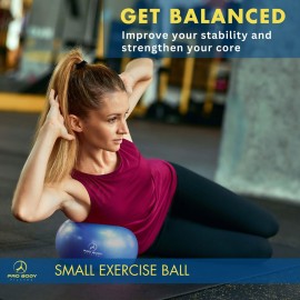 ProBody Pilates Small Exercise Ball - 9 Inch Workout Ball for Stability, Barre, Yoga, Core & Physical Therapy, Home Gym & Office Use (Blue) ProBody Pilates Small Exercise Ball - 9 Inch Workout Ball for Stability, Barre, Yoga, Core & Physical Therapy, Home Gym & Office Use (Blue)