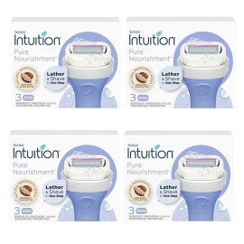 Schick Intuition Pure Nourishment Womens Razor Refills with Coconut Milk and Almond Oil, 12 count Schick Intuition Pure Nourishment Womens Razor Refills with Coconut Milk and Almond Oil, 12 count