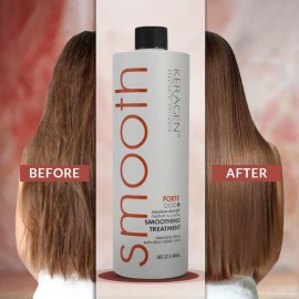 Keragen Brazilian Blowout Keratin Hair Treatment - Sulfate-Free Smoothing System for Dry, Damaged, Medium to Coarse Hair - Eliminates Frizz & Curls, Adds Shine & Strength (16 Oz)