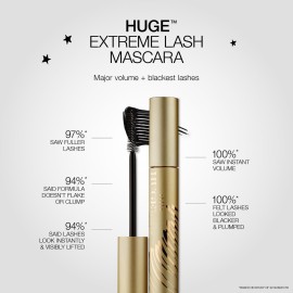 stila HUGE Extreme Lash Mascara, Intense Black | Volume, Full Length, Curl, Lift, No Clump, Crunch or Smudge | Lightweight, Long-Lasting Buildable Eye Makeup Formula | 0.44 Fl. Oz. stila HUGE Extreme Lash Mascara, Intense Black | Volume, Full Length, Curl, Lift, No Clump, Crunch or Smudge | Lightweight, Long-Lasting Buildable Eye Makeup Formula | 0.44 Fl. Oz.