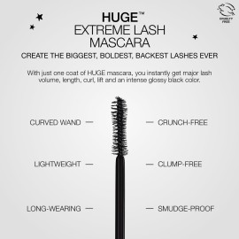 stila HUGE Extreme Lash Mascara, Intense Black | Volume, Full Length, Curl, Lift, No Clump, Crunch or Smudge | Lightweight, Long-Lasting Buildable Eye Makeup Formula | 0.44 Fl. Oz. stila HUGE Extreme Lash Mascara, Intense Black | Volume, Full Length, Curl, Lift, No Clump, Crunch or Smudge | Lightweight, Long-Lasting Buildable Eye Makeup Formula | 0.44 Fl. Oz.