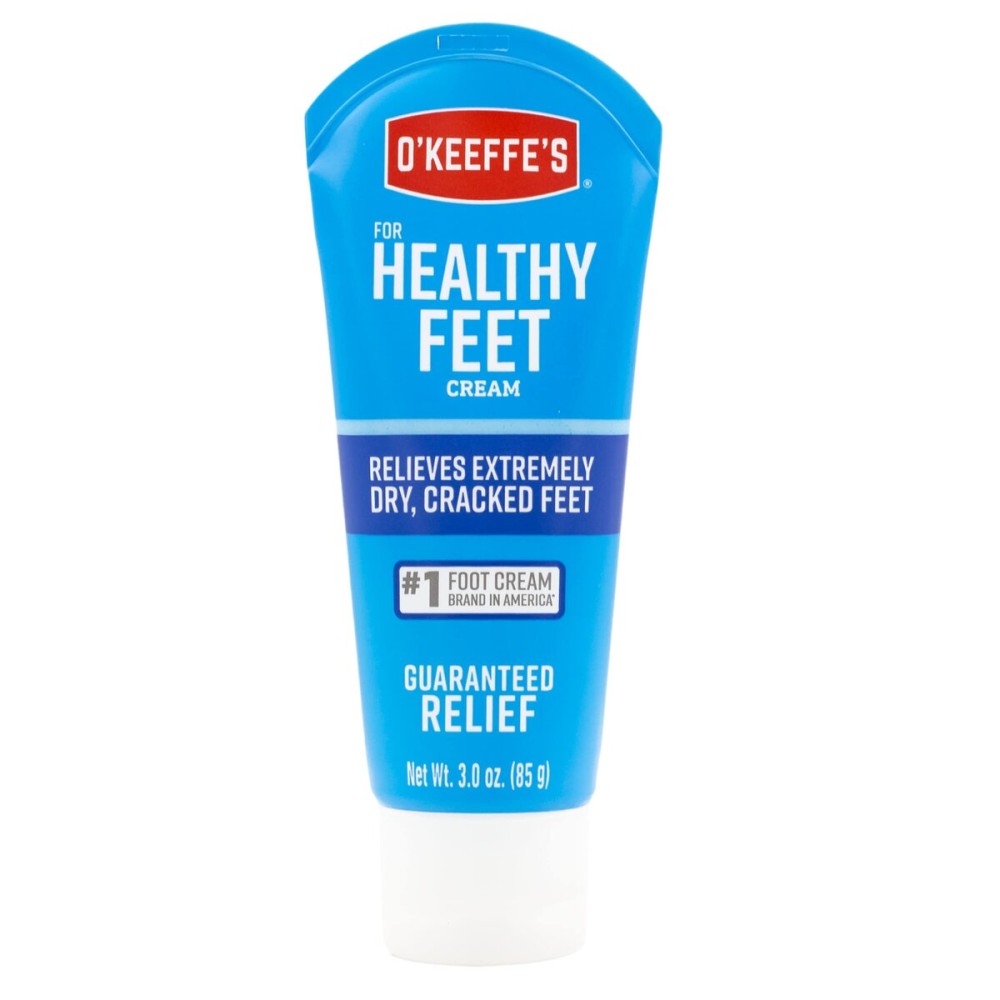 O\'Keeffe\'s for Healthy Feet Foot Cream; Guaranteed Relief for Extremely Dry; Cracked Feet; Clinically Proven to Instantly Boost Moisture Levels; 3.0 Ounce Tube; (Pack of 1)