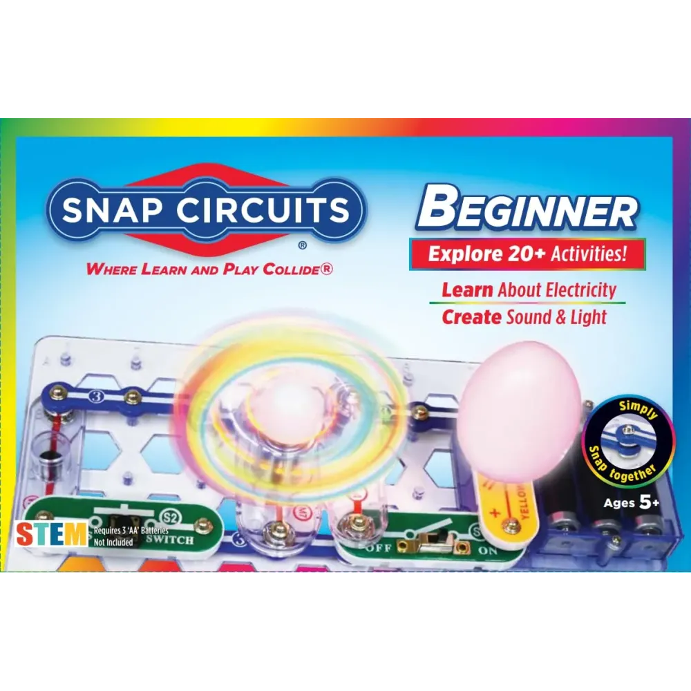 Snap Circuits Beginner, Electronics Exploration Kit, Stem Kit for Ages 5-9 (SCB-20) Snap Circuits Beginner, Electronics Exploration Kit, Stem Kit for Ages 5-9 (SCB-20)