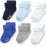 Little Me Baby Boys 6 Pack Boy Socks, Blue/White/Gray, 0-6 Months US