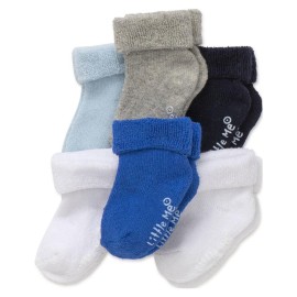 Little Me Baby Boys 6 Pack Boy Socks, Blue/White/Gray, 0-6 Months US Little Me Baby Boys 6 Pack Boy Socks, Blue/White/Gray, 0-6 Months US