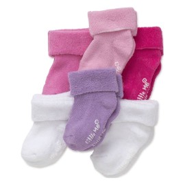 Little Me Baby Girl Socks, 6 Pack, 0-6 Months, Purple/Pink/White Little Me Baby Girl Socks, 6 Pack, 0-6 Months, Purple/Pink/White