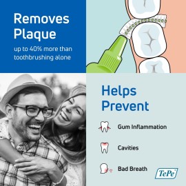 TePe Interdental Brush Extra Soft, Supersoft Dental Brush for Teeth Cleaning, Pack of 8, 1.1 mm, Large Gaps, Purple, Size 6 TePe Interdental Brush Extra Soft, Supersoft Dental Brush for Teeth Cleaning, Pack of 8, 1.1 mm, Large Gaps, Purple, Size 6