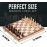 Chess Armory Wooden Chess Set 15 Inch - Classic Handcrafted Game Board for Adults and Kids with Extra Queen Pieces and Storage Box - Ideal for Home and Travel - Non-Magnetic