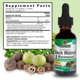 Nature\'s Answer Black Walnut and Wormwood Complex | Promotes Overall Health and Wellbeing | Super Concentrated 2,000mg | Vegan, Non-GMO, Gluten-Free & Alcohol-Free 1oz | Promotes a Healthy Gut Nature\'s Answer Black Walnut and Wormwood Complex | Promotes Overall Health and Wellbeing | Super Concentrated 2,000mg | Vegan, Non-GMO, Gluten-Free & Alcohol-Free 1oz | Promotes a Healthy Gut