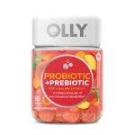 OLLY Probiotic + Prebiotic Gummy, Digestive Support and Gut Health, 500 Million CFUs, Fiber, Adult Chewable Supplement for Men and Women, Peach, 30 Day Supply - 30 Count