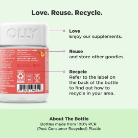 OLLY Probiotic + Prebiotic Gummy, Digestive Support and Gut Health, 500 Million CFUs, Fiber, Adult Chewable Supplement for Men and Women, Peach, 30 Day Supply - 30 Count OLLY Probiotic + Prebiotic Gummy, Digestive Support and Gut Health, 500 Million CFUs, Fiber, Adult Chewable Supplement for Men and Women, Peach, 30 Day Supply - 30 Count