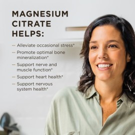 Solgar Magnesium Citrate, 120 Tablets - Promotes Healthy Bones - Supports Nerve & Muscle Function - Non GMO, Vegan, Gluten Free, Dairy Free, Kosher - 60 Servings, Standard Packaging Solgar Magnesium Citrate, 120 Tablets - Promotes Healthy Bones - Supports Nerve & Muscle Function - Non GMO, Vegan, Gluten Free, Dairy Free, Kosher - 60 Servings, Standard Packaging