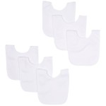 Gerber unisex baby 6-pack Dribbler Bundle bibs, White, One Size US