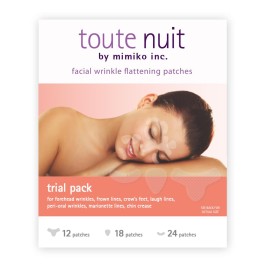 Toute Nuit Wrinkle Patches - Trial Pack - Face Tape for Forehead, Eyes & Mouth - Hypoallergenic Anti Wrinkle Patches - 54 Count, Made in USA