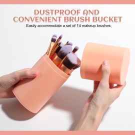 BS-MALL New 14 Pcs Makeup Brushes Premium Synthetic Kabuki Makeup Brush Set Cosmetics Foundation Blending Blush Eyeliner Face Powder Brush Makeup Brush Kit(golden Pink) BS-MALL New 14 Pcs Makeup Brushes Premium Synthetic Kabuki Makeup Brush Set Cosmetics Foundation Blending Blush Eyeliner Face Powder Brush Makeup Brush Kit(golden Pink)