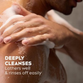 NIVEA MEN Active Clean Body Wash with Natural Charcoal, Skin Care Gifts for Dad, 3-in-1 Charcoal Body Wash, Face and Hair, For Normal to Oily Skin, 16.9 Fl Oz Bottle, Pack of 3