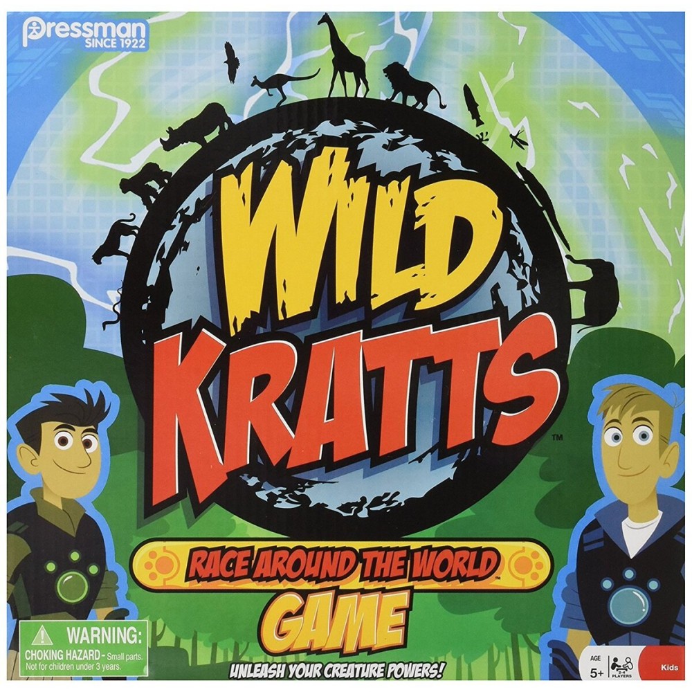 Pressman Wild Kratts Race Around the World Board Game Multicolor, 5 Pressman Wild Kratts Race Around the World Board Game Multicolor, 5