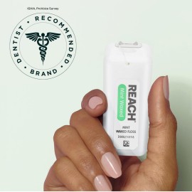 REACH Waxed Dental Floss, Mint, Plaque Remover for Teeth, Shred Resistant, Floss Slides Smoothly, Easy to Use, Waxed, Deep Cleaning Teeth, Oral Care, PFAS Free, for Adults & Kids, 1 Pack, 200 yd REACH Waxed Dental Floss, Mint, Plaque Remover for Teeth, Shred Resistant, Floss Slides Smoothly, Easy to Use, Waxed, Deep Cleaning Teeth, Oral Care, PFAS Free, for Adults & Kids, 1 Pack, 200 yd