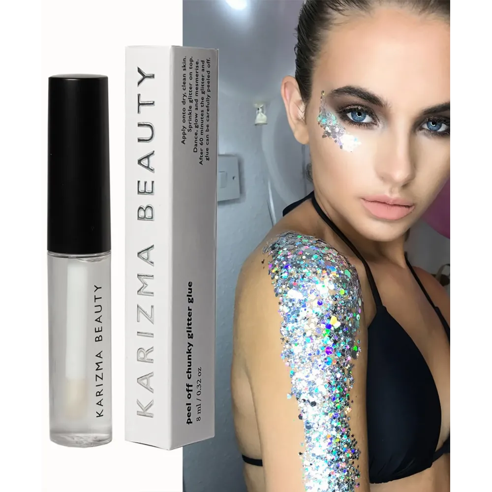 Cosmetic Glitter Glue, The Original Peel Off Formula. KARIZMA Beauty. Face Chunky Glitter Glue Adhesive Body Cosmetic Makeup Glitter Primer Cosmetic Glitter Glue, The Original Peel Off Formula. KARIZMA Beauty. Face Chunky Glitter Glue Adhesive Body Cosmetic Makeup Glitter Primer