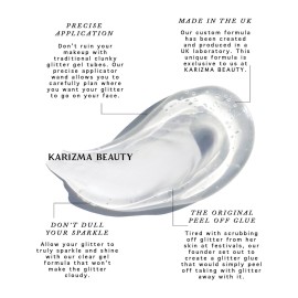 Cosmetic Glitter Glue, The Original Peel Off Formula. KARIZMA Beauty. Face Chunky Glitter Glue Adhesive Body Cosmetic Makeup Glitter Primer Cosmetic Glitter Glue, The Original Peel Off Formula. KARIZMA Beauty. Face Chunky Glitter Glue Adhesive Body Cosmetic Makeup Glitter Primer