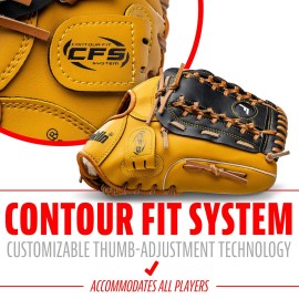 Franklin Sports Baseball and Softball Glove - Fieldmaster Adult + Youth Baseball Gloves - Men\'s + Women\'s Infield + Outfield Mitt - Right Hand Throw - 12 Franklin Sports Baseball and Softball Glove - Fieldmaster Adult + Youth Baseball Gloves - Men\'s + Women\'s Infield + Outfield Mitt - Right Hand Throw - 12
