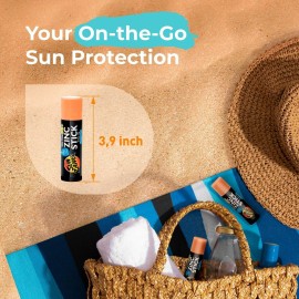 Sun Zapper Zinc Oxide Mineral Sunscreen Stick - SPF 50+ Water Resistant - Light Skin Tone (Bronze/Tan) - 12g (0.42 Oz) - For Face & Body - Adults & Kids - Made in Australia