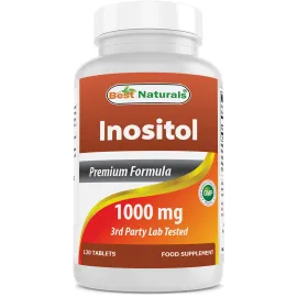 Best Naturals Inositol 1000mg 120 Tablets - Also Called Vitamin B8