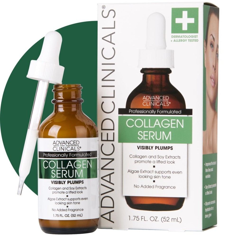 Advanced Clinicals Collagen Serum For Face | Visible Anti Aging Collagen Peptide Serum + Hyaluronic Acid Moisturizer Improves Look Of Wrinkles, Dry Skin, & Fine Lines, No added Fragrance, 1.75 Fl Oz Advanced Clinicals Collagen Serum For Face | Visible Anti Aging Collagen Peptide Serum + Hyaluronic Acid Moisturizer Improves Look Of Wrinkles, Dry Skin, & Fine Lines, No added Fragrance, 1.75 Fl Oz