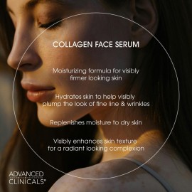 Advanced Clinicals Collagen Serum For Face | Visible Anti Aging Collagen Peptide Serum + Hyaluronic Acid Moisturizer Improves Look Of Wrinkles, Dry Skin, & Fine Lines, No added Fragrance, 1.75 Fl Oz Advanced Clinicals Collagen Serum For Face | Visible Anti Aging Collagen Peptide Serum + Hyaluronic Acid Moisturizer Improves Look Of Wrinkles, Dry Skin, & Fine Lines, No added Fragrance, 1.75 Fl Oz