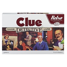 Hasbro Gaming Retro Series Clue 1986 Edition Board Game, Classic Mystery Game for Kids, Family Board Games for 3-6 Players, Ages 8+ (Amazon Exclusive)